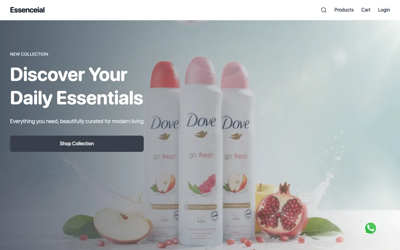 Essenceials — lifestyle e-commerce platform