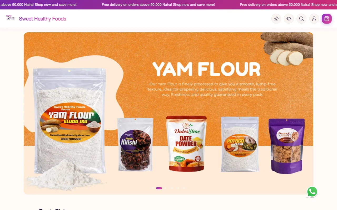 Sweet Healthy Foods — Nigerian healthy food e-commerce
